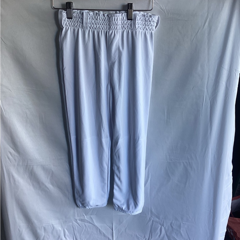 White Elastic Waist Pull-On Pants